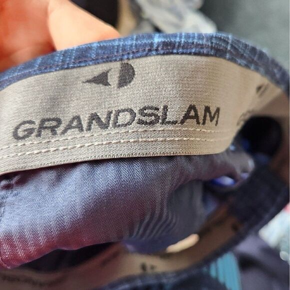 Grandslam Men’s Dark Blue Checkered Shorts With Pockets Size 34 - Picture 9 of 12